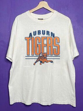 Vintage 90s Auburn Tigers Football T Shirt, Retro Auburn University Shirt Tee